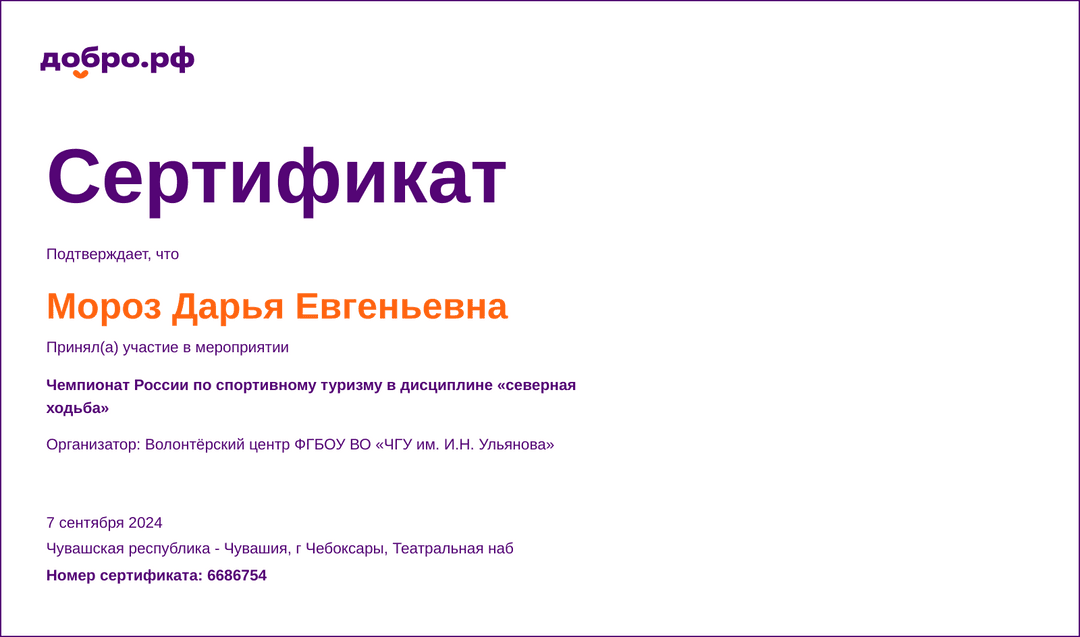 certificate