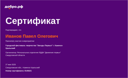 certificate