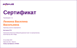 certificate